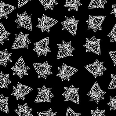 Siyah zemin üzerine beyaz çizgiyi seamless modeli