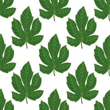 Tekstil, ambalaj, duvar kâğıdı ya da diğer tasarımlar için egzotik yaprak desensiz taşıyıcı. Botanik kusursuz desen.