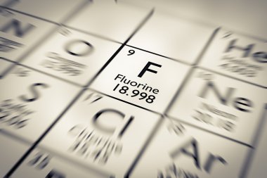 Flor kimyasal Element üzerinde odaklanmak