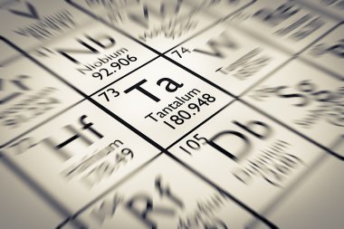 Tantal kimyasal Element üzerinde odaklanmak