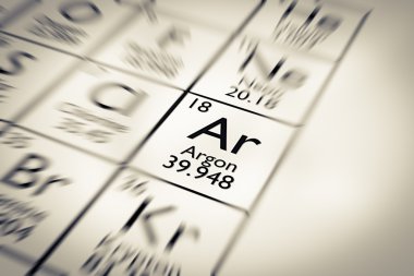 Argon kimyasal Element üzerinde odaklanmak
