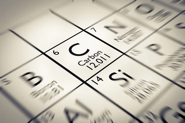 Focus on Carbon Chemical Element — Stock Photo, Image