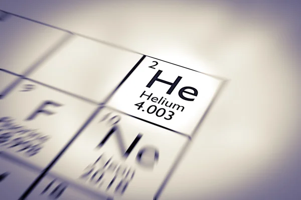 Focus op Helium scheikundig Element — Stockfoto