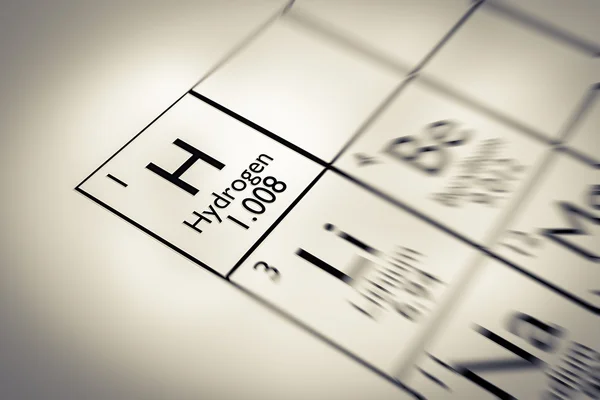 Focus on Hydrogen Chemical Element — Stock Photo, Image