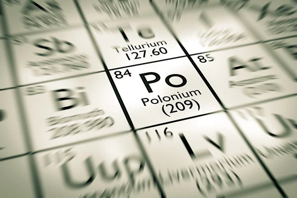 Fokus auf das chemische Element Polonium — Stockfoto