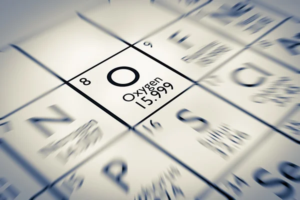 Focus on Oxygen Chemical Element — Stock Photo, Image