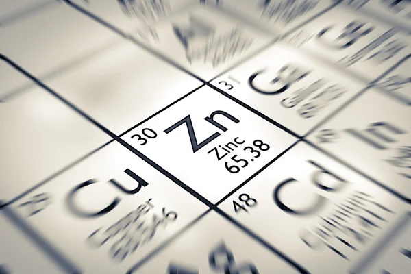 Çinko kimyasal element üzerinde odaklanmak.