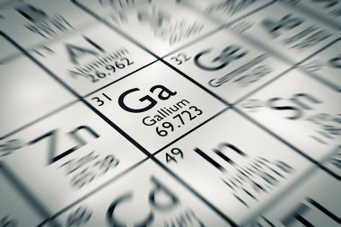 Focus on Gallium Chemical Element clipart