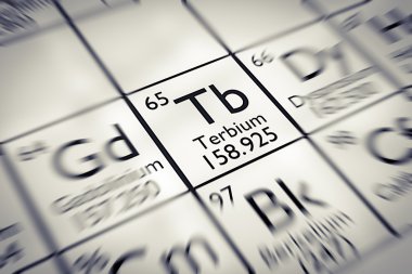 Nadir toprak Terbium kimyasal Element üzerinde odaklanmak
