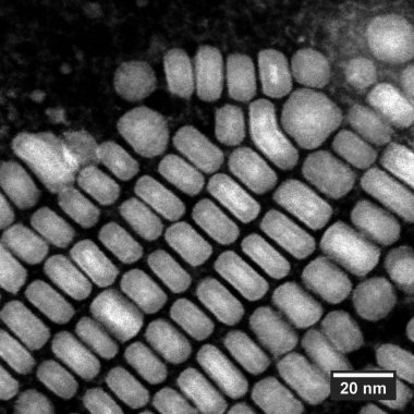 Nanoparticles or nanoblocks assembled in lattice clipart