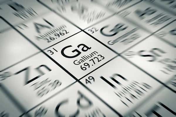 Fokus auf das chemische Element Gallium — Stockfoto