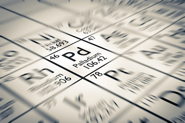 Сосредоточьтесь на химическом элементе палладия
