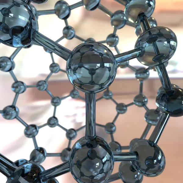 Fullerene renkli bir arka plan üzerinde