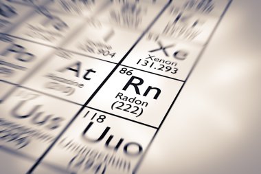  Radon kimyasal Element üzerinde odaklanmak