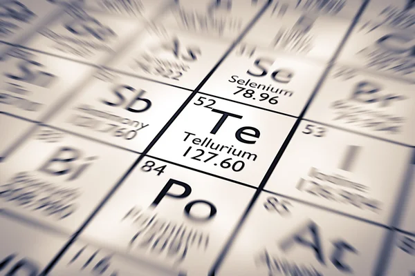 Focus on Tellurium Chemical Element — Stock Photo, Image