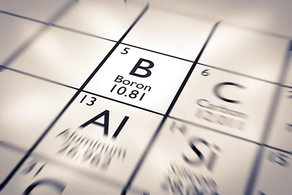 Fokus auf das chemische Element Bor — Stockfoto