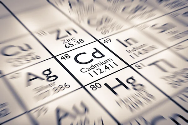 Focus on Cadmium Chemical Element — Stock Photo, Image