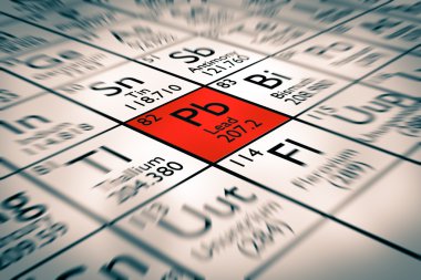 Kurşun yasak kimyasal element üzerinde odaklanmak
