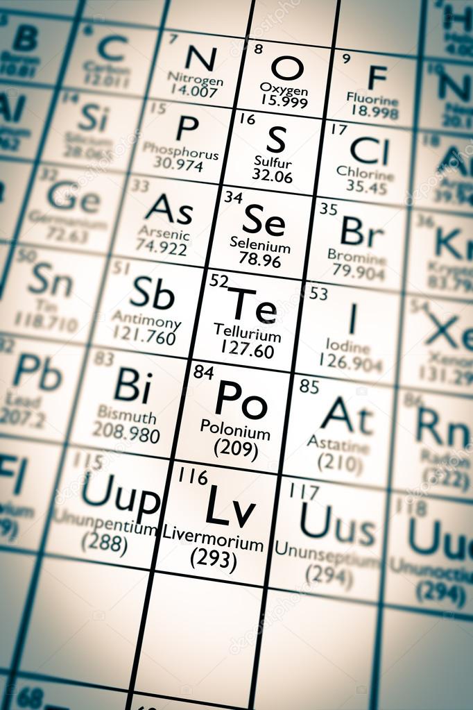 Chalcogen chemical elements