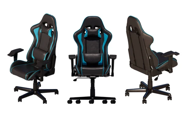 Uzun oyun ya da ofis oturumları sırasında rahat edebilmek için ergonomik tasarımı, ayarlanabilir koltuk altlığı, başlık ve bel yastığı ile şık siyah ve yeşil oyun koltuğu.