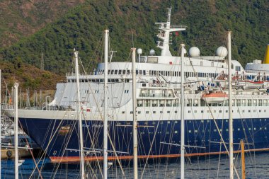 Marmaris, Türkiye Kasım 2020: Blue Sapphire ANEX Tour 'un sahibi ve işletmecisi. Haziran 2020 'de ANEX Tour' a satıldı ve adı Blue Sapphire olarak değiştirildi.