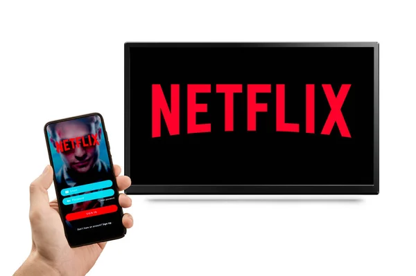 Usa New York February 2021 Netflix Interface Video Distribution Service — Stok Foto