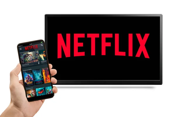 Usa New York February 2021 Netflix Interface Video Distribution Service — Stock Photo, Image