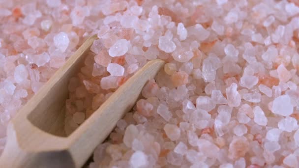 Sel Himalaya Rose Gros Plan Himalaya Pink Rock Salt Dans — Video