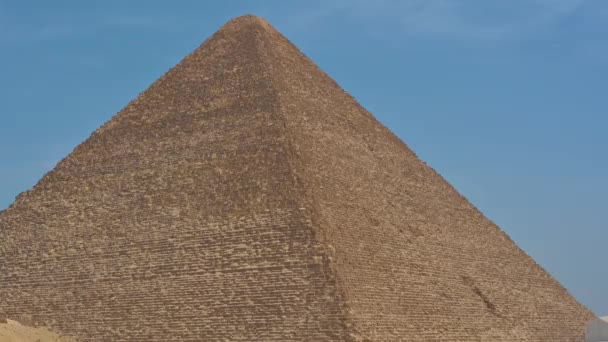 Panorama Gran Pirámide Keops Meseta Giza Cairo Gran Pirámide Giza — Vídeos de Stock