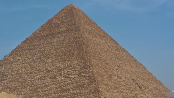 Panorama Della Grande Piramide Cheope Sull Altopiano Giza Cairo Grande — Video Stock