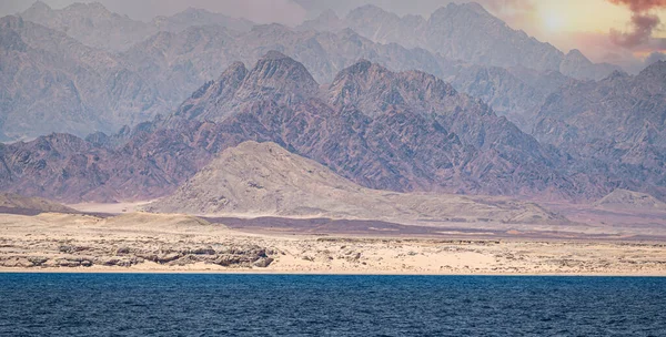 Sinai Mountains Red Sea Riviera Amazing Sunrise Sinai Mountain Beautiful — Stock Photo, Image