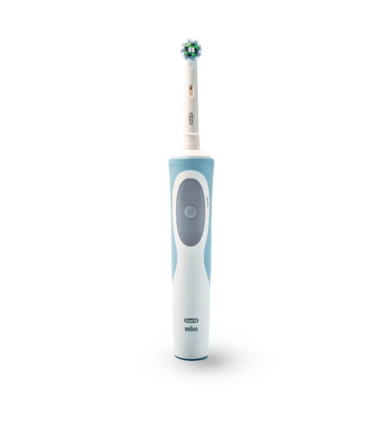 Russia Moscow July 2021 Braun Oral Toothbrush Head Cross Action — Stock Photo, Image