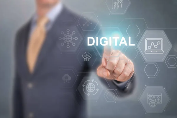 Estrategia Tecnológica Transformación Digital Digitalización Digitalización Datos Procesos Empresariales Optimización — Foto de Stock