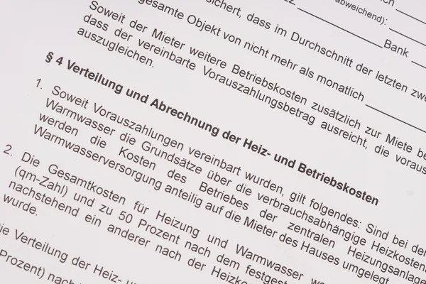 Lease contract  german