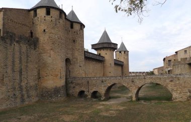 Carcassonne Şatosu, Aude Bölgesi Occitania - Fransa