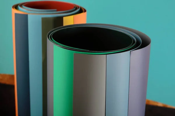 Rolls of color paper. Paper backdrops on a roll.