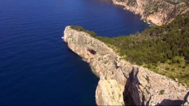 Mallorca cliff hat Akdeniz'in masmavi su ile