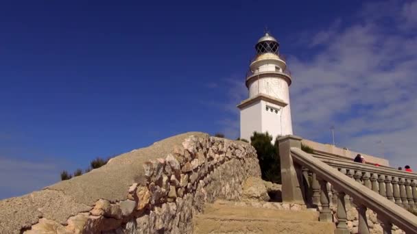Light house at Cap Formentor Mallorca — Stock Video