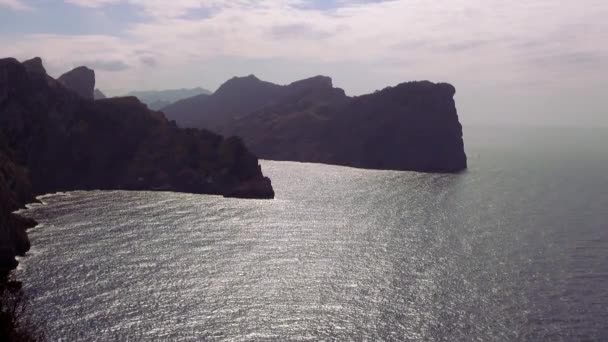 De lijn van de klif van Mallorca — Stockvideo