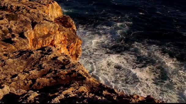 Φανταστική πολύχρωμο ακτές Μεσογείου γραμμή — Αρχείο Βίντεο