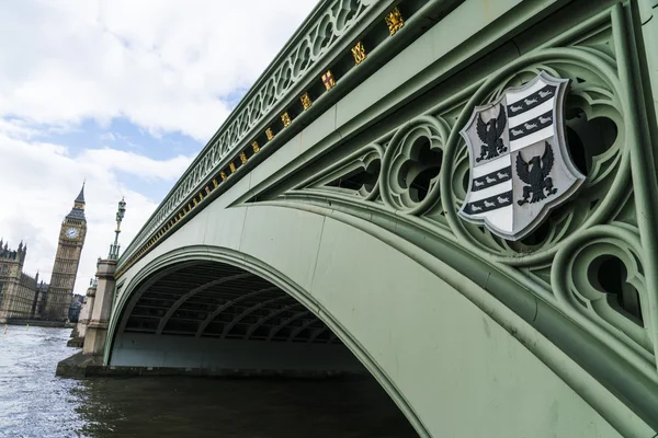 Parlamento Big Ben ve Westminster Bridge — Stok fotoğraf