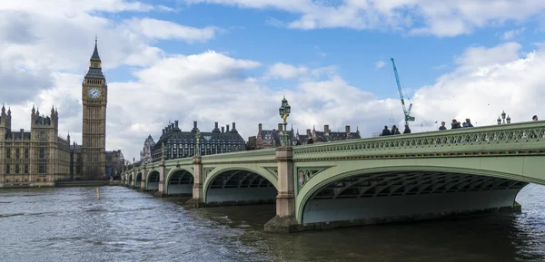 Parlamento Big Ben ve Westminster Bridge — Stok fotoğraf