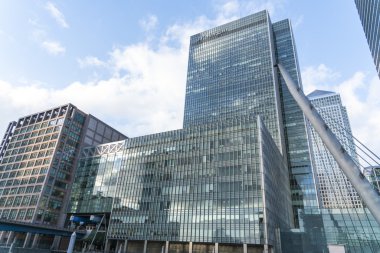 Modern etkileyici Canary Wharf finans merkezi - Londra/İngiltere 23 Şubat 2016
