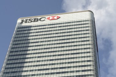 HSBC Building at Canary Wharf - LONDON/ENGLAND  FEBRUARY 23, 2016 clipart