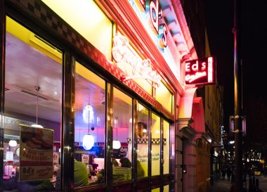 Amerikan Diner Londra Soho Londra, İngiltere - 22 Şubat 2016