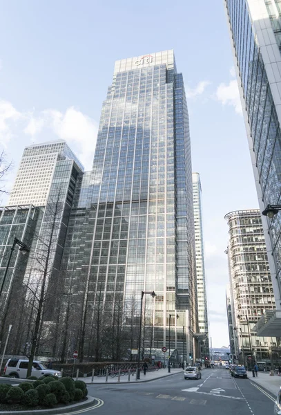 CITI Building citibank at Canary Wharf - LONDON / FEVEREIRO DA INGLÂNDIA 23, 2016 — Fotografia de Stock