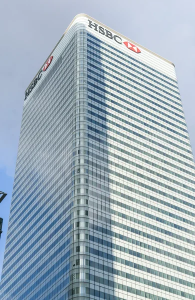 HSBC Building at Canary Wharf - LONDON / ENGLAND FEBRUARY 23, 2016 — стоковое фото