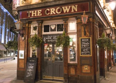 Tipik İngiliz pub Covent Garden District - Londra/İngiltere 23 Şubat 2016