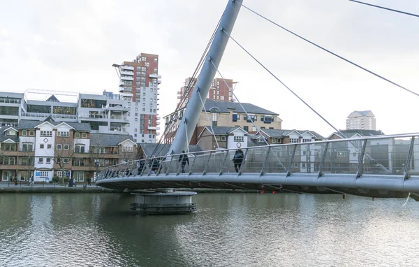 Moderna Canary Wharf-området - London/England 23 februari 2016 — Stockfoto