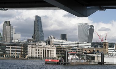 Londra şehir manzarası Londra - 22 Şubat 2016